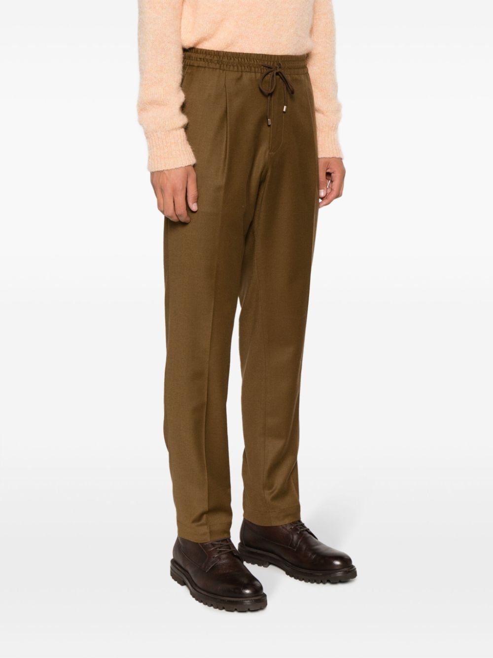 Brown Wimbledon drawstring waist trousers men